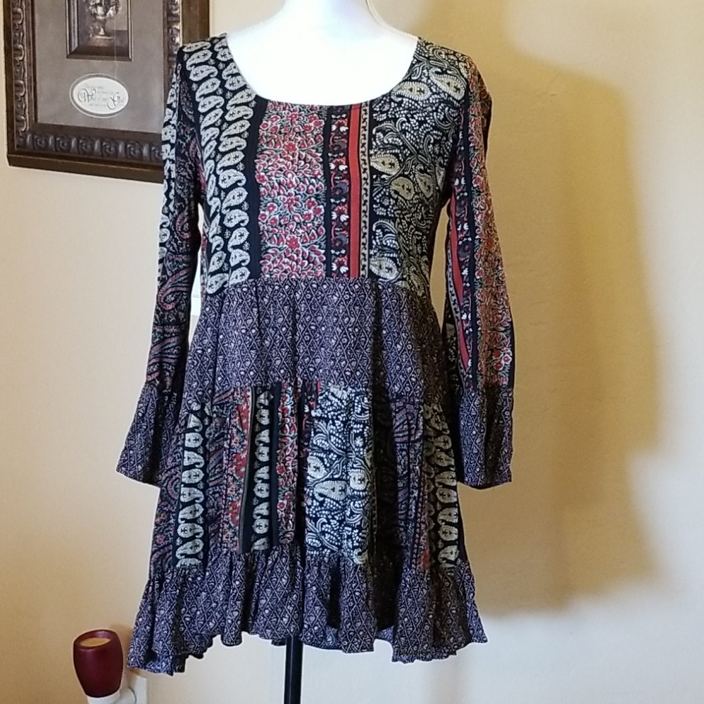Adorable Easel Boho Babydoll Dress - Picture 1 of 6